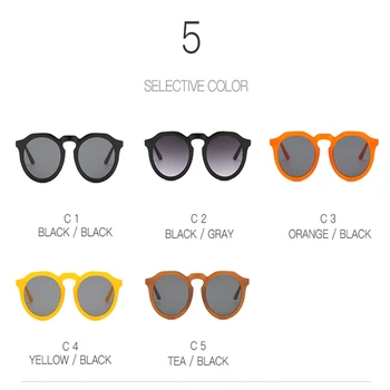 Drăguț rotund ochelari de Soare Cadru Clasic din Plastic Ochelari de Soare Pentru Femei Oculos Jeleu de culoare