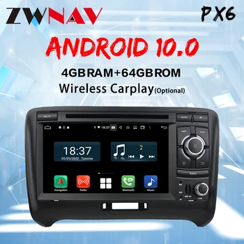 DSP Carplay Android 10.0 ecran Multimedia Auto, DVD Player pentru AUDI TT 2008-GPS Auto Navigatie Radio Audio Stereo unitatea de Cap