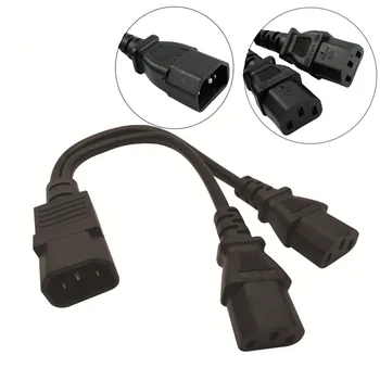 Dual C13 Cablu de Alimentare Cablu IEC 320 C14 să 2xC13 Splitter Cablu IEC 320 de sex Masculin 2 Feminin Adaptor C14 putere prelungitor 0,3 M
