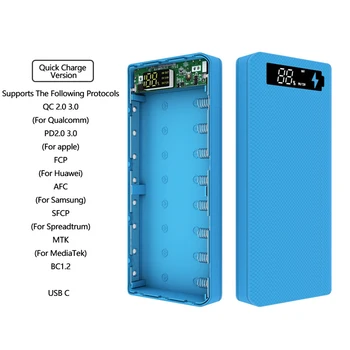 Dual USB 8*18650 de Putere Banca Cutie de Baterie de Telefon Mobil de Încărcare Rapidă DIY Shell 18650 Baterie Suport de Stocare de Caz Pentru IPhone Huawei
