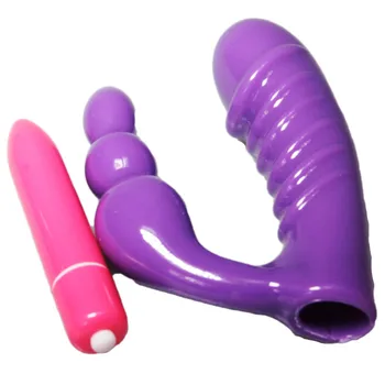 Dublu dildo vibrator Anal plug jucarii sexuale pentru barbati masaj de prostata C G-spot Masturbari unisex clitorisul vibe Jucarii Sexuale pentru barbati