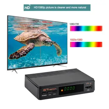 DVB-S2 Gtmedia V7S HD 1080P, DVB-S2 Receptor Satelit Tv Tuner HD Gratuit în aer liber schimb Decodor Biss VU PVR antena wifi USB tv box