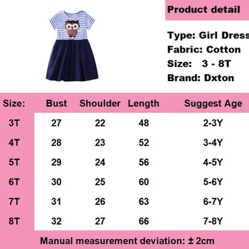 Dxton Fată de Vară de Îmbrăcăminte Paiete Fete Dress Unicorn Princess Dress Stripe Short Sleeve Animal Copii Rochie pentru Fete de 3-8Year