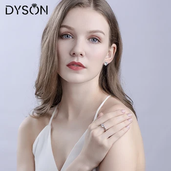 Dyson Argint 925 Inele Infinity Solitaire Rundă Clar Zircon Promit Inele De Logodna Pentru Femei Mireasa Bijuterii Fine