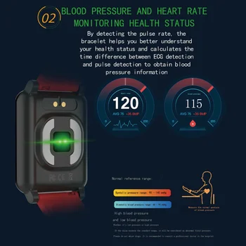 E04 Impermeabil Ceasuri Inteligente ECG PPG de Măsurare a Tensiunii Arteriale Fitness Tracker Gps Smartwatch-Bratara Rata de Inima Pentru IOS telefon