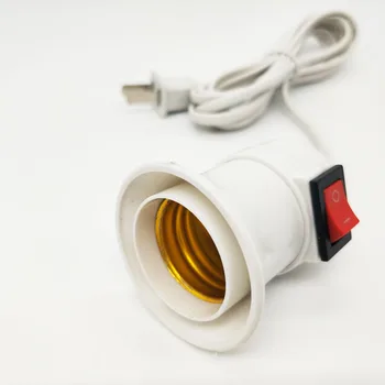 E27 lampă de Baze de 4 M cablu de alimentare UE/SUA plug independent butonul întrerupătorului de linie pentru pandantiv cu LED-uri bec suspensie soclu