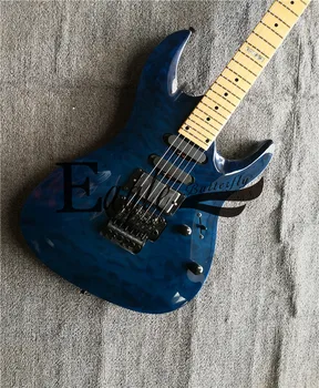 Eagle. Fluture chitara electrica, bass Custom Shop Albastru 24-element de dublu-balansoar Flame Maple furnir chitara electrica în stoc