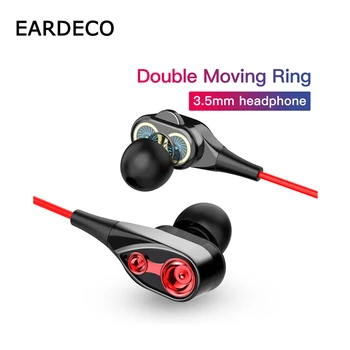 EARDECO Căști cu Fir Pentru Telefoane Stereo Cu Microfon Dual Drive Bass Casti Pentru Mobil În Ureche Căști Pentru Iphone Xiaomi