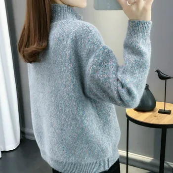 EBAIHUI Pulover Tricotate Femei 2020 Toamna Iarna coreean Chenille Roling Pulover Feminin Jumper Model de Elan pentru Crăciun