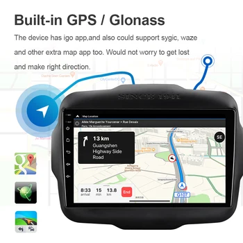 EBILAEN Auto Multimedia player Pentru Jeep Renegade 2016 2017 2018 Android 10.0 Autoradio Navigatie GPS Radio aparat de Fotografiat, Ecran IPS 4G