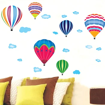 Eco-friendly balon cu aer cald autocolante de perete pentru camera copii pepinieră decor dormitor auto-adeziv vinil autocolante de arta acasă picturi murale dc38