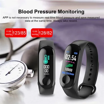 Ecran Color Ceas Inteligent Tracker de Fitness Brățară IP68 rezistent la apa Heart Rate Monitor de Presiune sanguina Pentru Barbati Femei ceasuri Sport