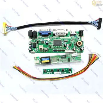 Ecran LCD Driver de controler de bord Kit LVDS converter pentru 1920X1200 LP171WU1(TL)(A1) LP171WU1-TLA1 compatibil HDMI+DVI+VGA+Audio