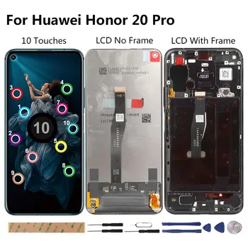 Ecran Pentru Huawei Honor 20 Pro tv LCD Display 10 Atingeri de Ecran Nou Digitizer Inlocuire display LCD Pentru Onoarea 20 Pro YAL-AL10 L41 Display