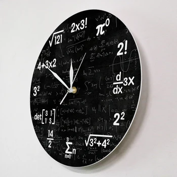 Ecuații matematice și Notații Matematica Tabla Geek Ceas de Perete Educativ Cadouri Pentru Copii, Profesori de Școală Decor sală de Clasă