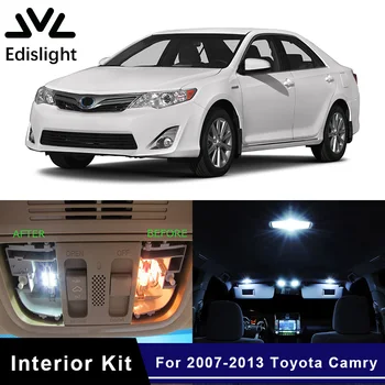 Edislight 10buc Gheață Alb Albastru Canbus Becuri cu LED-uri Pachet de Interior Kit Pentru perioada 2007-2013 Toyota Camry Harta Dom Ușă Portbagaj Lumina