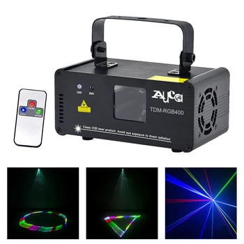 Efect 3D RGB Colorate Luces 400mW Proiectorul cu Laser Scanner Muzica Lumini Pentru DJ Petrecere Acasă Nunta Etapă de Crăciun Iluminat DMX Lumina