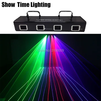 Efect bun Fascicul de Linii de Scanare Disco Lazer 4 Lentile Bar DJ Laser Rosu Verde Albastru Roz Laser Bună Utilizare Pentru Petrecere Acasă KTV CLub de Noapte, Bar