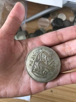 Egipt 20 QIRSH PLASTRES Fuad am 1920 H din Alamă Argint p;creat Copia de Monede