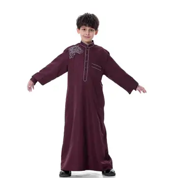 Eid Băiatul Copii Arabă Caftan Abaya Dubai, Oman, Qatar Copii Musulmani Halat De Caftan Ramadan Ropa Musulmana Hombre Haine Islamice