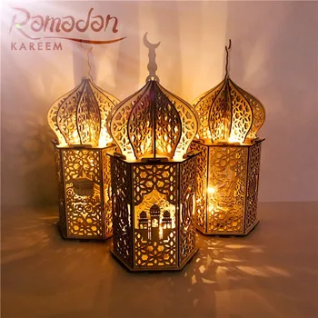 EID Lumina Palatul Ornamente din Lemn EID Mubarak Ramadan Decor Islamic Partid Musulman Decor Eid Al Adha Ramadan Și Eid Decor