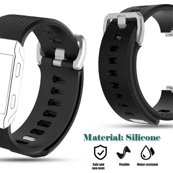 EiEuuk Accesoriu Silicon Moale de Înlocuire Sport Watchband Încheietura Curea Bratara Fitbit Ionic Fitness Ceas Inteligent