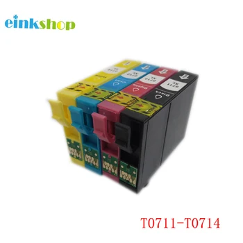Einkshop T0711 - T0714 Cartușele de Cerneală Pentru Epson Stylus SX210 SX215 SX218 SX115 SX405 SX410 SX415 SX605 D78 DX4000 Printer