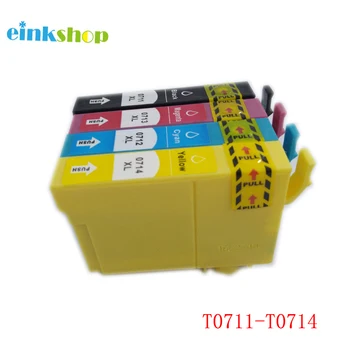 Einkshop T0711 - T0714 Cartușele de Cerneală Pentru Epson Stylus SX210 SX215 SX218 SX115 SX405 SX410 SX415 SX605 D78 DX4000 Printer