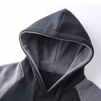 EL BARCO Iarna Imprimare Cald Bumbac Hoodies pentru Bărbați Tricou Moale Streetwear de sex Masculin Topuri Haine Negre, Gri Harajuku Sacou Hanorac cu Camasa