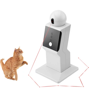 Electric Cat cu Laser de Jucărie Robot de Teasing Pisici Jucarii Automate pentru Pisoi Joaca Jocul animale de Companie Liniștită Modul Aleator Punct de Val Amuzant Crazy Toys
