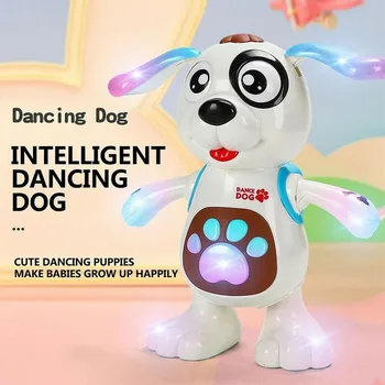Electric De Muzică De Dans De Control De La Distanță Câinele Robot Inteligent De Educație Timpurie Puzzle Băiat Esture Inducție Jucărie Cadou De Ziua De Nastere