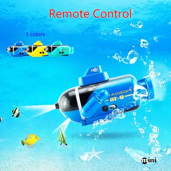 Electric Mini Radio RC Submarin Plastic Barca Torpilă de Asamblare Cu LED rezistent la apa 5 Culori Jucărie Cadouri pentru Copii de a Explora Mare