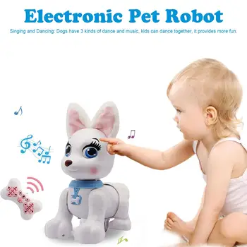 Electronice, Animale De Companie Câine Robot Programare Control De La Distanță Inteligent Robot De Jucării Cântând Și Dansând Control Vocal Inteligent Câine Robot De Jucărie