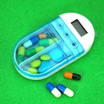 Electronice de Distribuție Pastila Caz de Alarmă Timer Pastile Memento Cutie de Depozitare Inteligent medicatie memento Pill Box Container Organizator