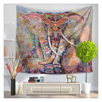 Elefant Pictat Tapiserie De Pe Perete Prosop De Plajă Stând Pătură Bohemia Acasă Decorare Dormitor Arunca