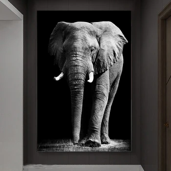 Elefantul African Sălbatic Animale Panza Picturi Pe Perete Postere De Arta Si Imprimeuri Animale Panza Imagini De Artă De Perete Decor