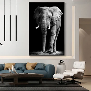 Elefantul African Sălbatic Animale Panza Picturi Pe Perete Postere De Arta Si Imprimeuri Animale Panza Imagini De Artă De Perete Decor