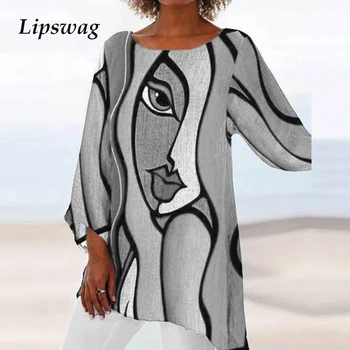 Elegant Gât O Cămașă Lungă Bluza Femei 2021 Primăvară De Moda Topuri Asimetrice Toamna Doamnelor Casual Cu Maneci Lungi Supradimensionate Blusas