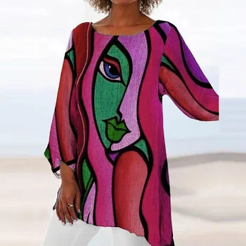 Elegant Gât O Cămașă Lungă Bluza Femei 2021 Primăvară De Moda Topuri Asimetrice Toamna Doamnelor Casual Cu Maneci Lungi Supradimensionate Blusas