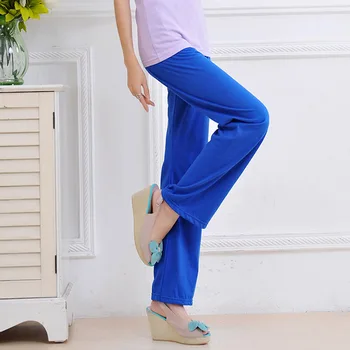 Elegant Largi Picior Pantaloni pentru Femei de Vară Talie Elastic Liber Homewear Direct Pantaloni Casual Culoare Solidă Vrac de Agrement Pantaloni