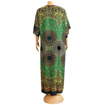 Elegante Toamna Stil Etnic Femei Rochie 2020 Casual Boem Print African Maxi Rochii de Moda Vestidos Plus Dimensiune cu Eșarfă