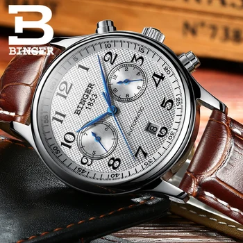 Elveția Binger Brand de Lux pentru Bărbați Ceasuri Relogio Ceas rezistent la apa de sex Masculin Automate Mecanice Barbati Ceas Sapphire B-603-54