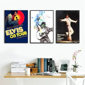 Elvis Presley Clasic Figura Postere Si Printuri Poze De Perete Pentru Camera De Zi Panza Pictura Decorative Decor Acasă Cuadros