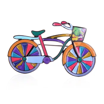 Email Bicicleta Broșe Și Ace Moda Bijuterii Brosa Aliaj Vehicul pentru copii de Craciun Pin Bărbați Costume pentru Femei Rochie Pălărie Guler Pin Cadou