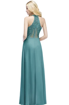 Emeralrd Verde Rochii de Bal Lungi de Perle fără Mâneci Șifon Rochie de Bal Elegant 2020 O linie vestidos de gala Personalizate