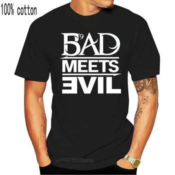 Eminem Bad Meets Evil Rap Rock Men ' s T-Shirt T-Shirt pentru Bărbați 2020 Nou Maneca Scurta din Bumbac Top Casual Tee Camisetas Masculina