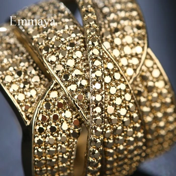 Emmaya Moda Stil Boem de Culoare de Aur textura Complexă Răsucite Forma Zironia Inel Pentru Femei Cool Dress-up În Partid Modern