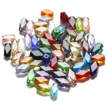 En-gros AAA mai multe culori 8x4mm 12x6mm diy moda bijuterii pătrat cristal margele de sticla