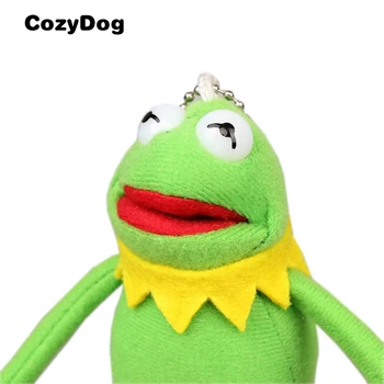 En-Gros De 10 Bucată Anime Sesame Street Kermit Frog Pluș Breloc Desene Animate Figura Drăguț Animale Împăiate Pandantiv Broasca
