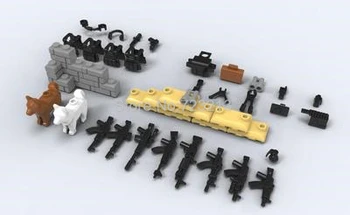 En-gros de 10 pack Scene Militare Accesoriu Armă Modernă SWAT Saci de Box Armura MOC Cărămizi, blocuri set Jucarii Model